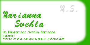 marianna svehla business card